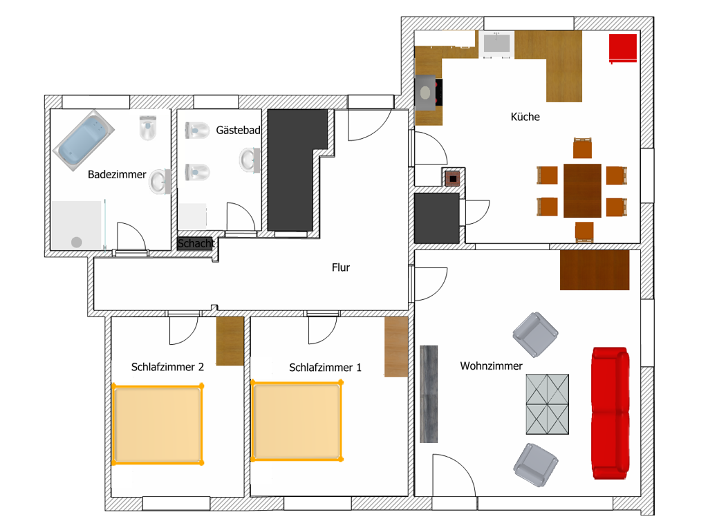 Plan des Ferienhauses Maring in Kreuzberg 7,  54484 Maring-Noviand